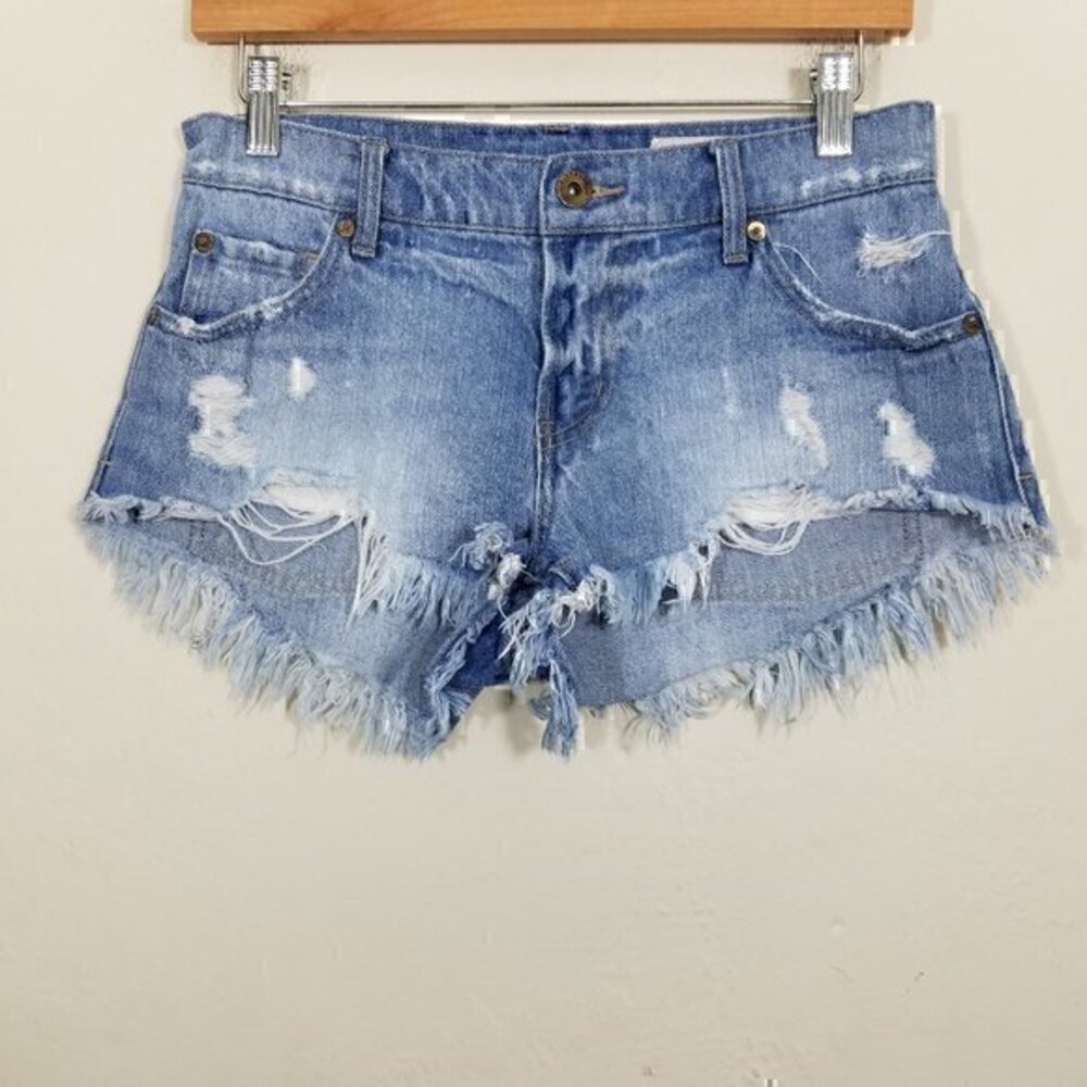 Pistola Distressed Jean Shorts Blue Size‎ 26